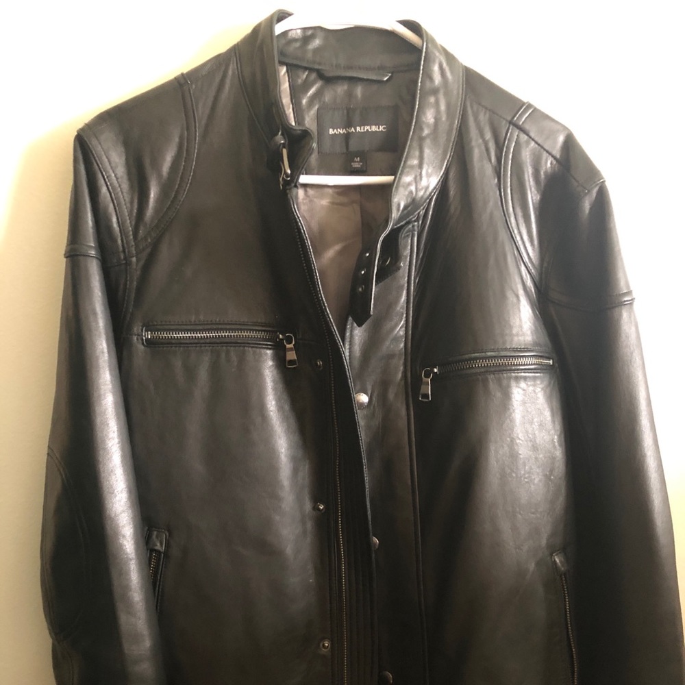 Banana Republic Genuine Leather Moto Jacket